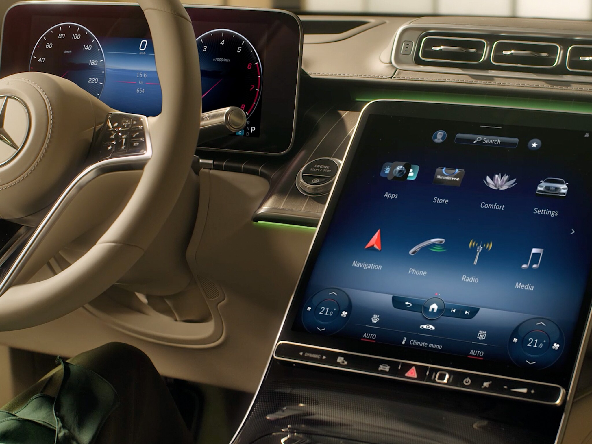 MBUX - The multimedia system with artificial intelligence.