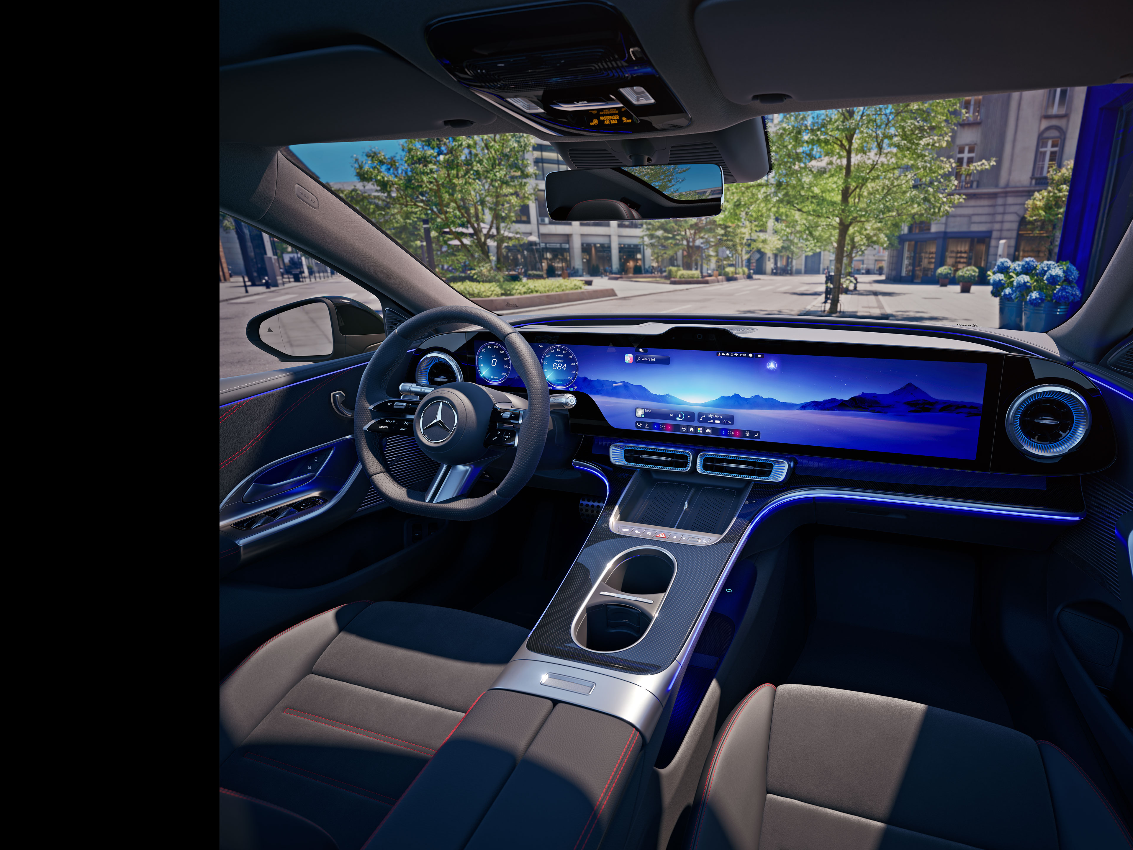 การออกแบบภายใน | The all-electric C-Class | เมอร์เซเดส-เบนซ์ การตกแต่งภายในของ C-Class ใหม่จาก Mercedes-Benz