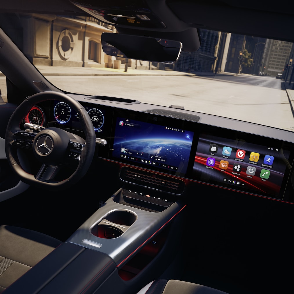 MBUX Superscreen พร้อม MB ระบบปฏิบัติการใน Mercedes-Benz CLA C174