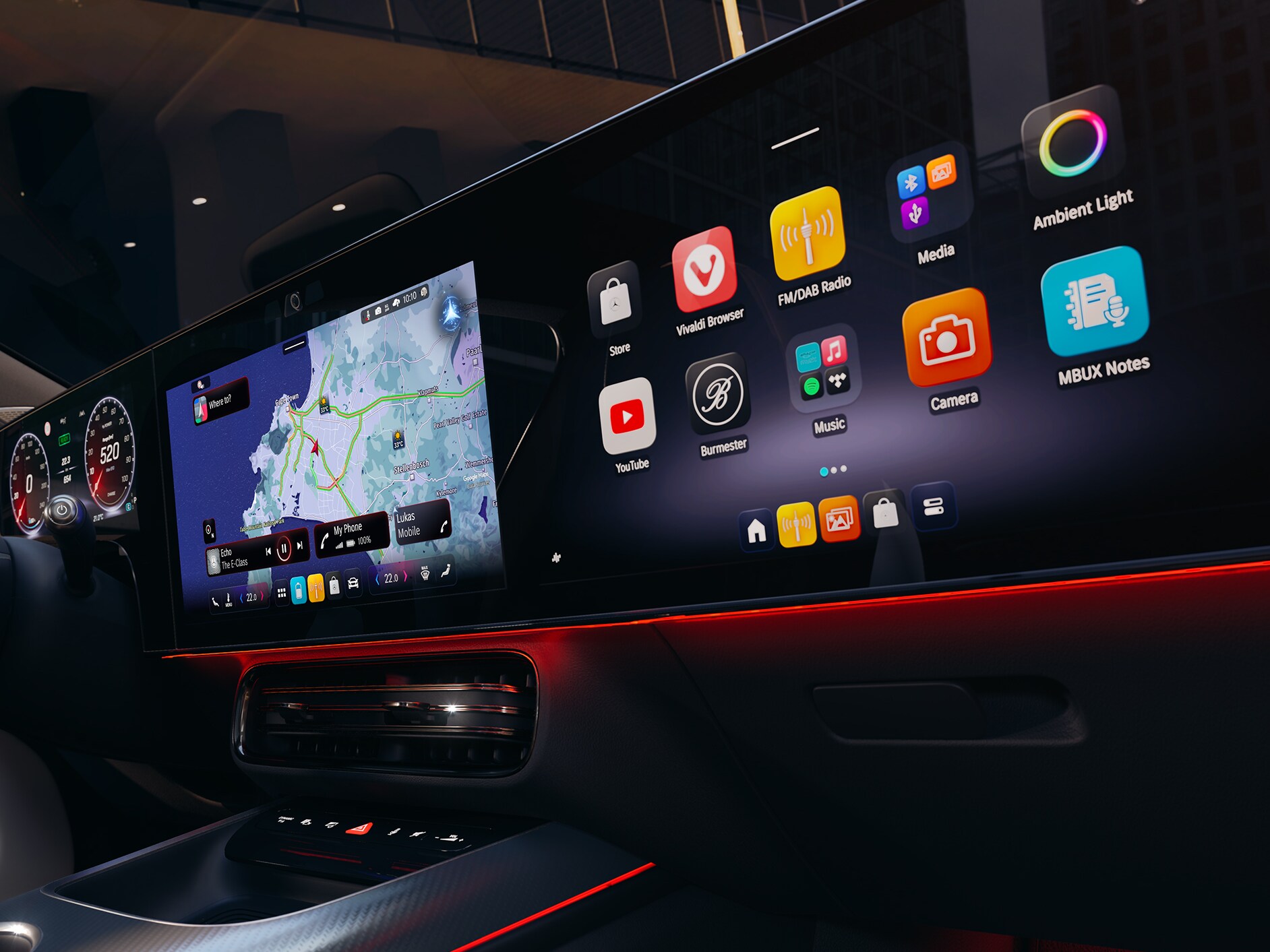 The Mercedes-Benz operating system of the all-new all-electric CLA with EQ Technology.