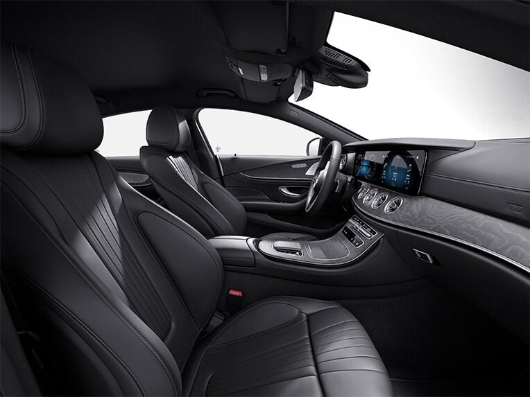 พื้นที่ภายในห้องโดยสารของ CLS จาก Mercedes-Benz พร้อมด้วยชุดอุปกรณ์ AMG Line