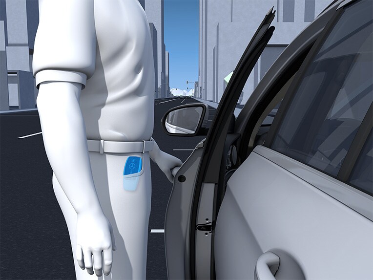 The KEYLESS-GO Convenience Package of the Mercedes-Benz E-Class Coupé.