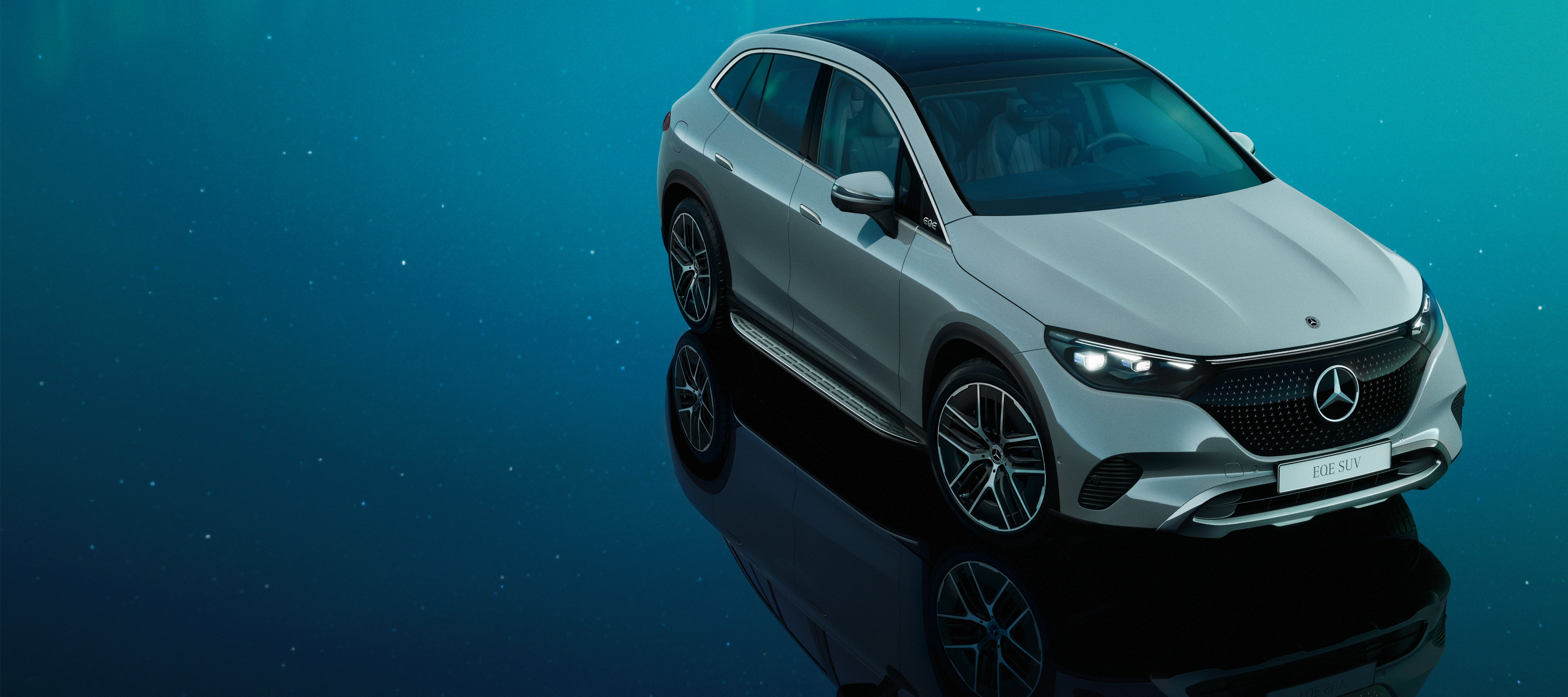 Leasing & prices | EQE SUV | Mercedes-EQ Front view of the new EQE SUV. Front view of the new EQE SUV.