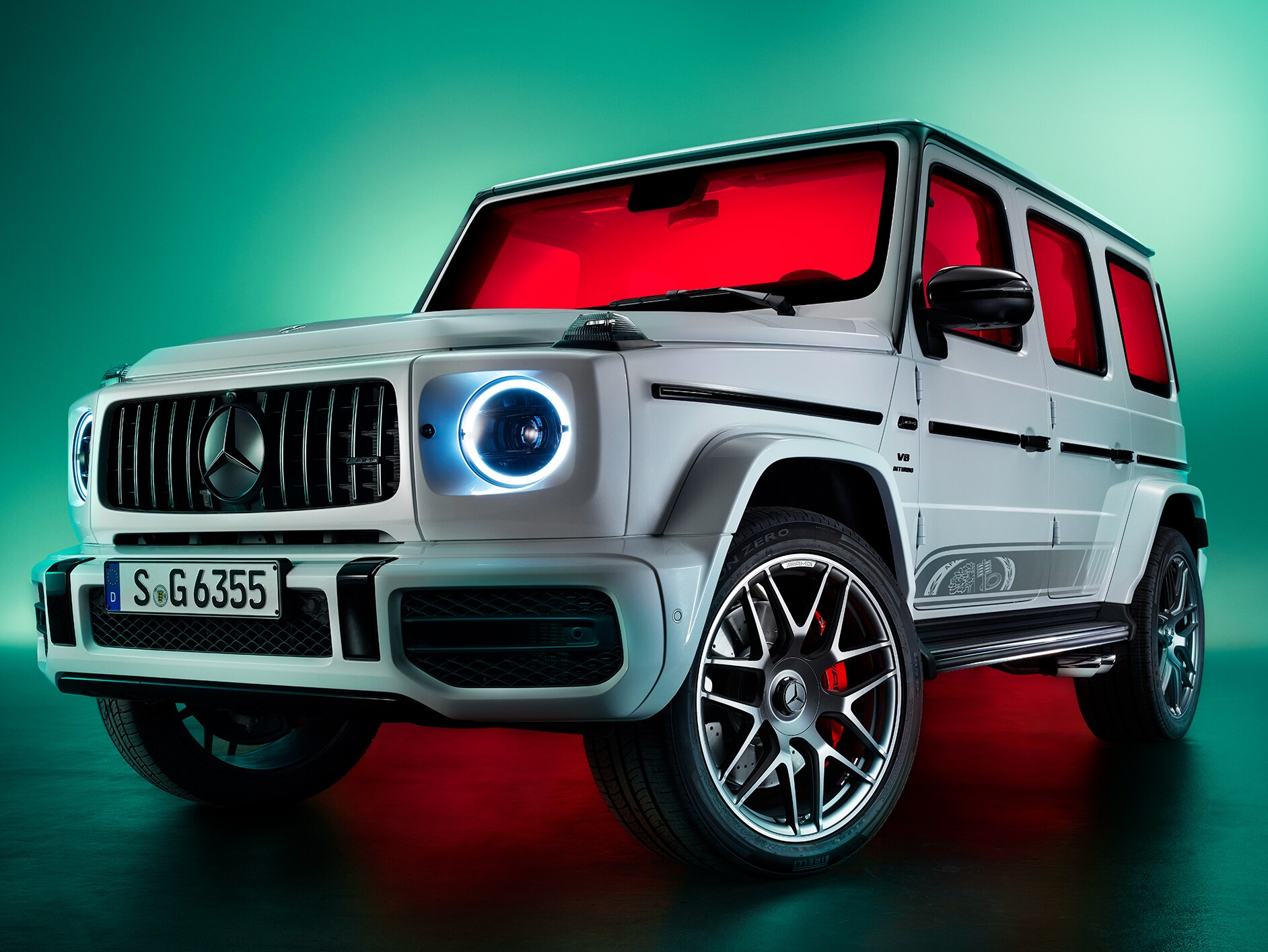 รถยนต์รุ่นพิเศษของ G-Class จาก Mercedes-AMG ในมุมมองด้านหน้า