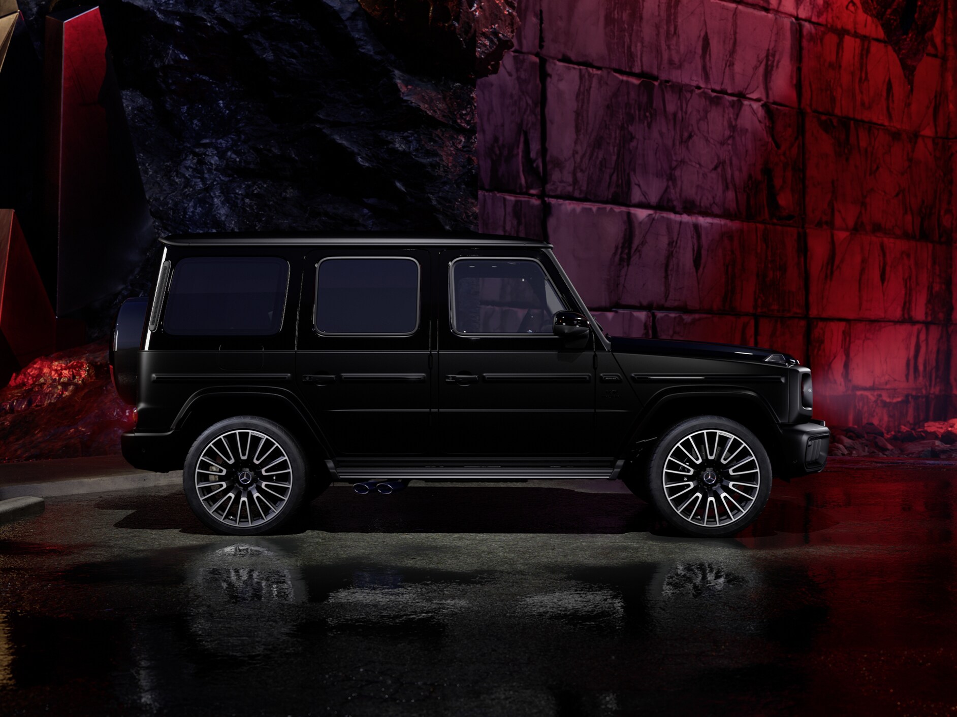 The interior of the Mercedes-AMG G-Class.