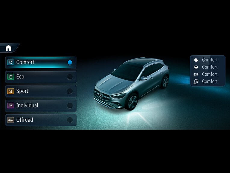 DYNAMIC SELECT ในรถยนต์ Mercedes-Benz GLA