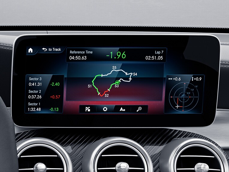 ห้องผู้ขับขี่ของรถยนต์ Mercedes-AMG GLC-Class Coupé