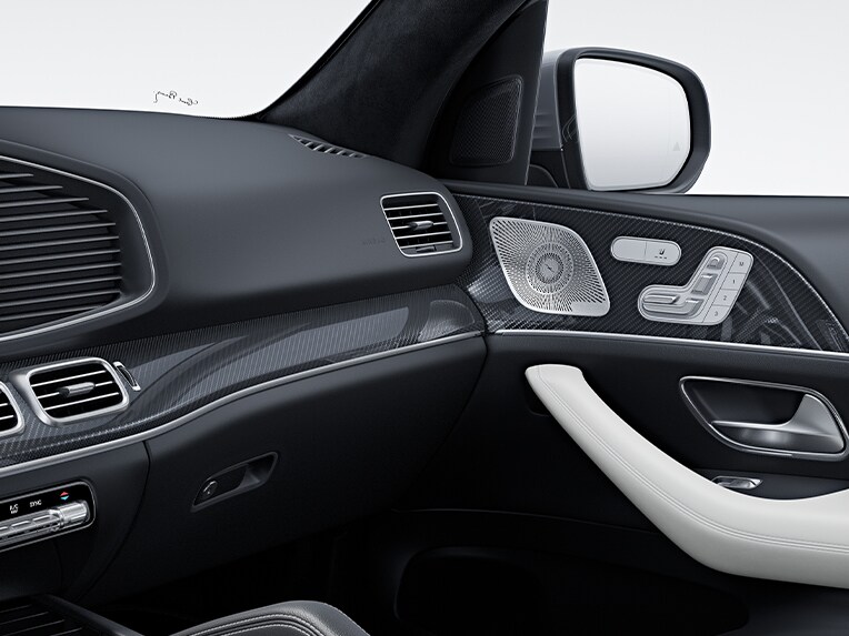 The AMG carbon-fibre trim in the Mercedes-AMG GLE.