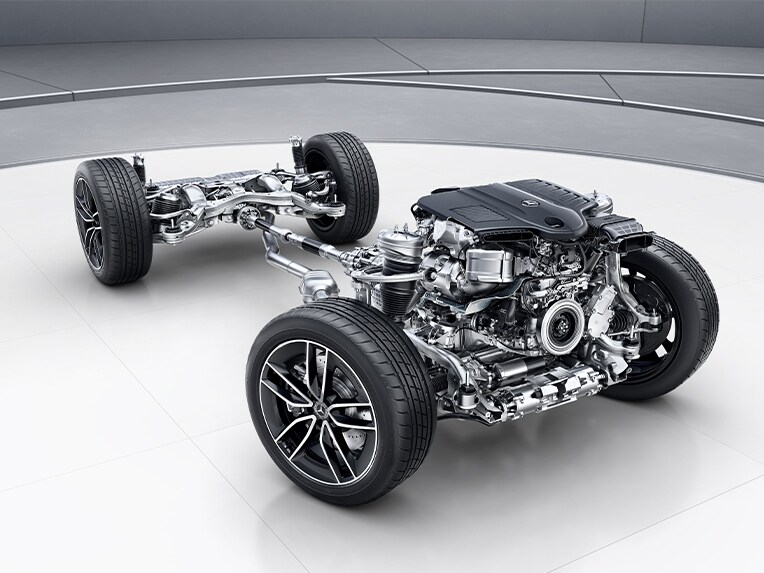 ระบบส่งกำลังของ Mercedes-Benz GLE พร้อมระบบขับเคลื่อนสี่ล้อ 4MATIC