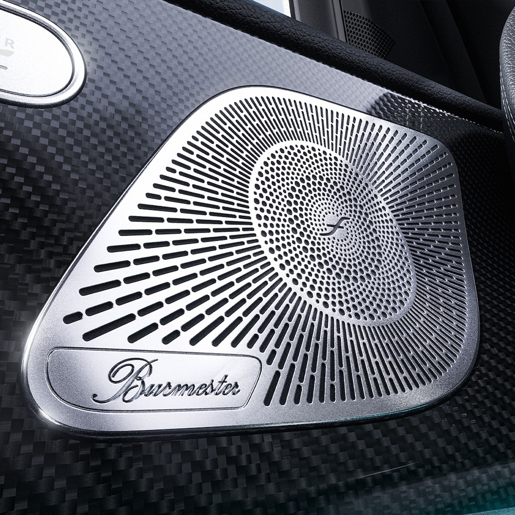ลำโพงของระบบเสียงรอบทิศทาง Burmester® ในรถยนต์ Mercedes-Benz GLE