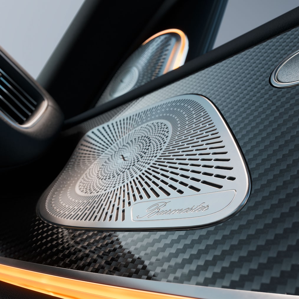 ลำโพงของระบบเสียงรอบทิศทาง Burmester® ในรถยนต์ Mercedes-Benz GLS