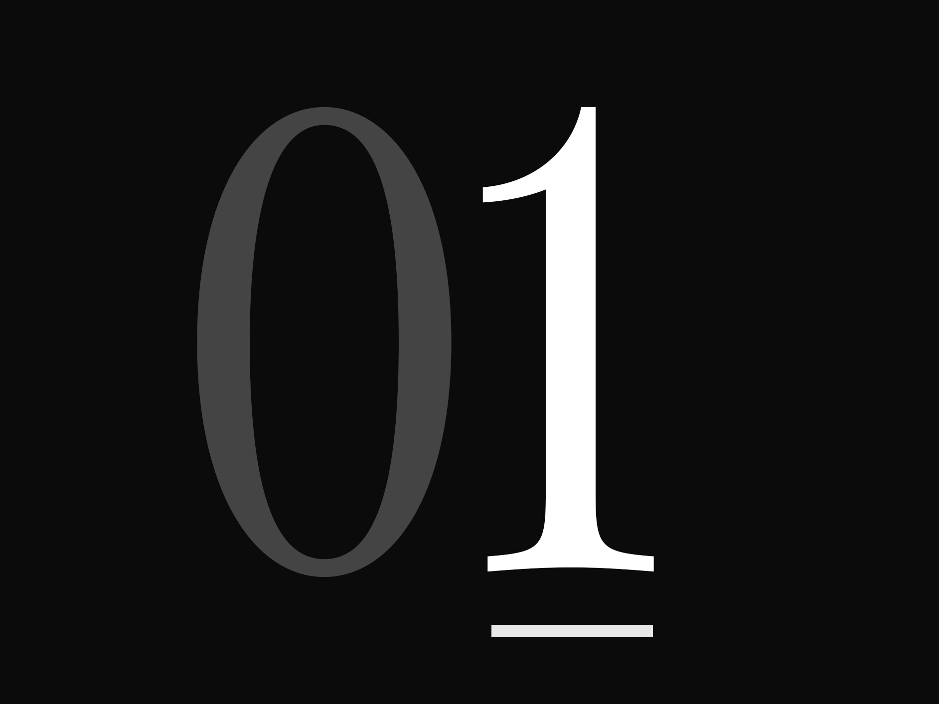 หมายเลข "01" ขนาดใหญ่