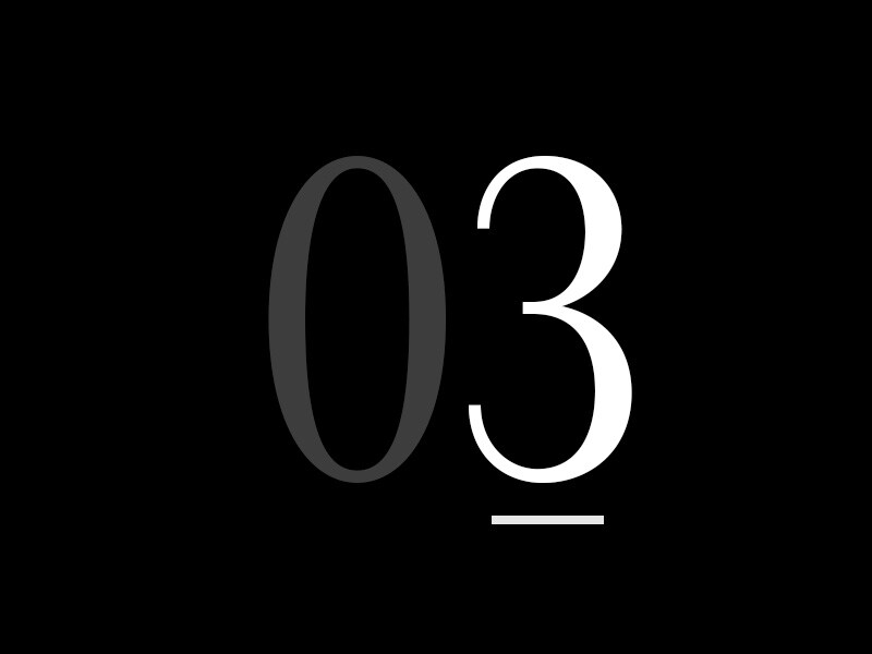 ตัวเลขขนาดใหญ่ “03”