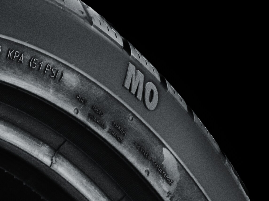 Close-up of a Mercedes -Benz Original Tire.