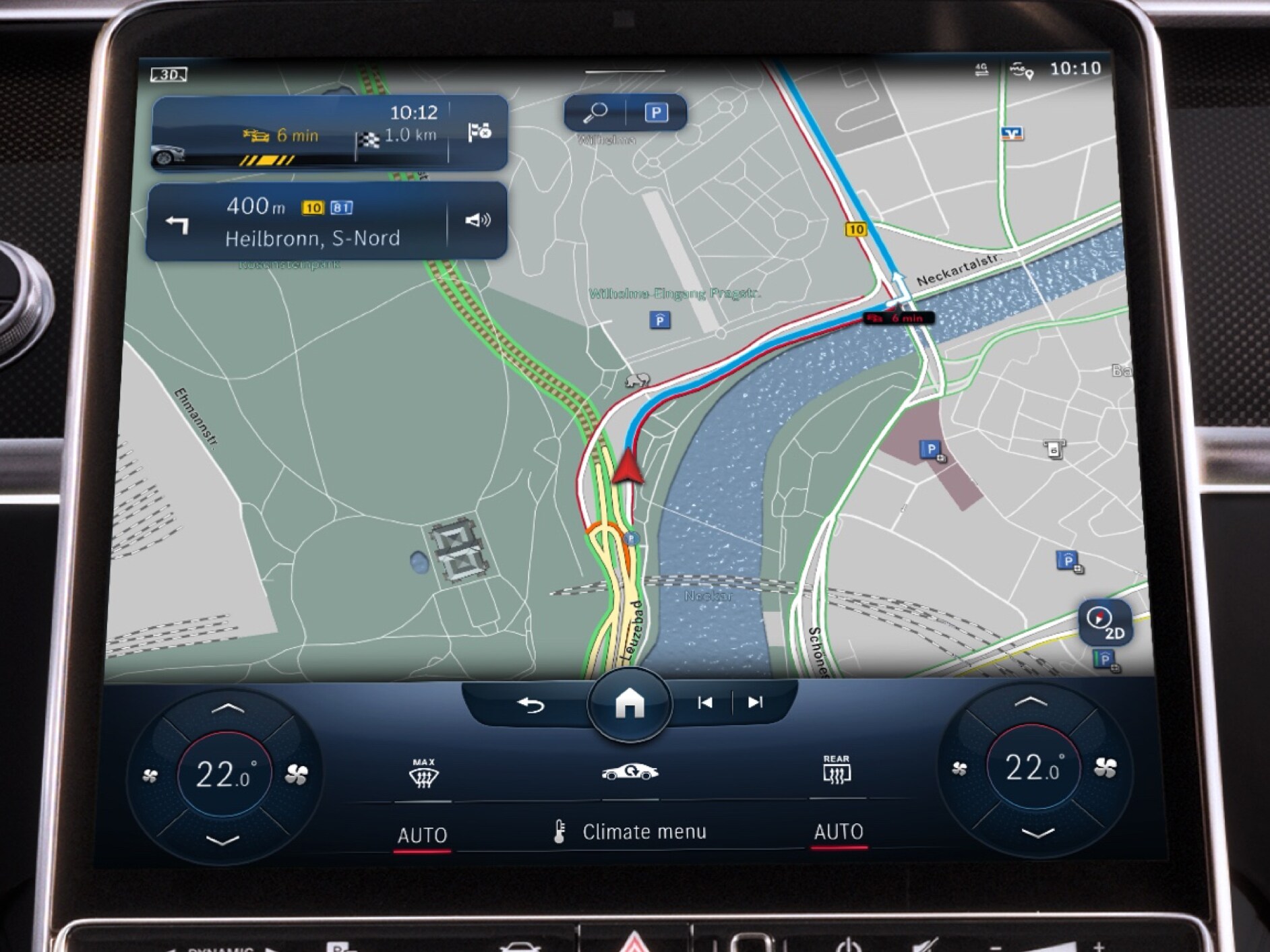 ระบบมัลติมีเดีย MBUX จะแสดงอันตรายที่อาจเกิดขึ้นได้บนเส้นทางด้วยบริการเสริม Digital Extra ระบบ Car-to-X Communication