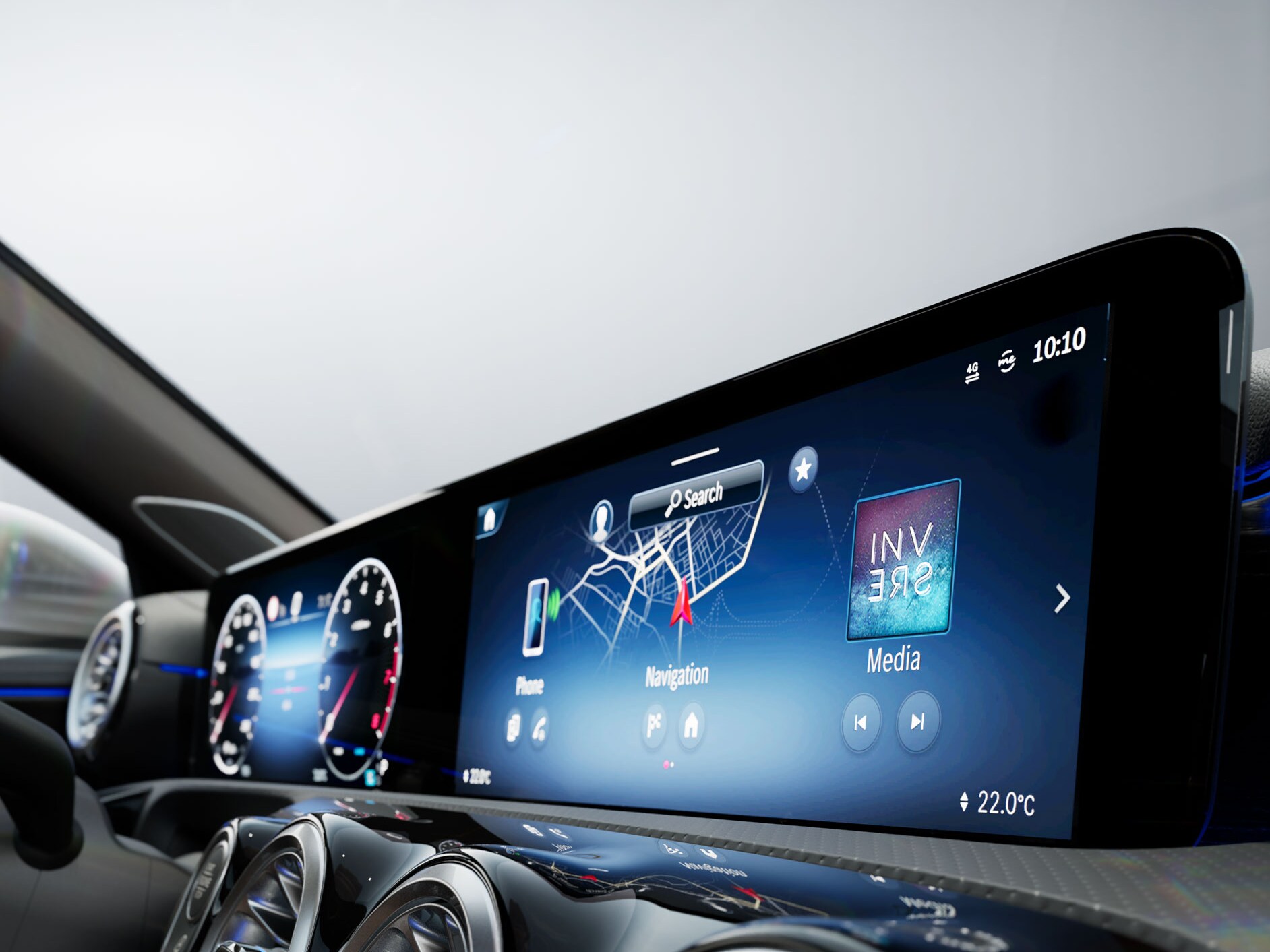 The interior of a Mercedes-Benz.