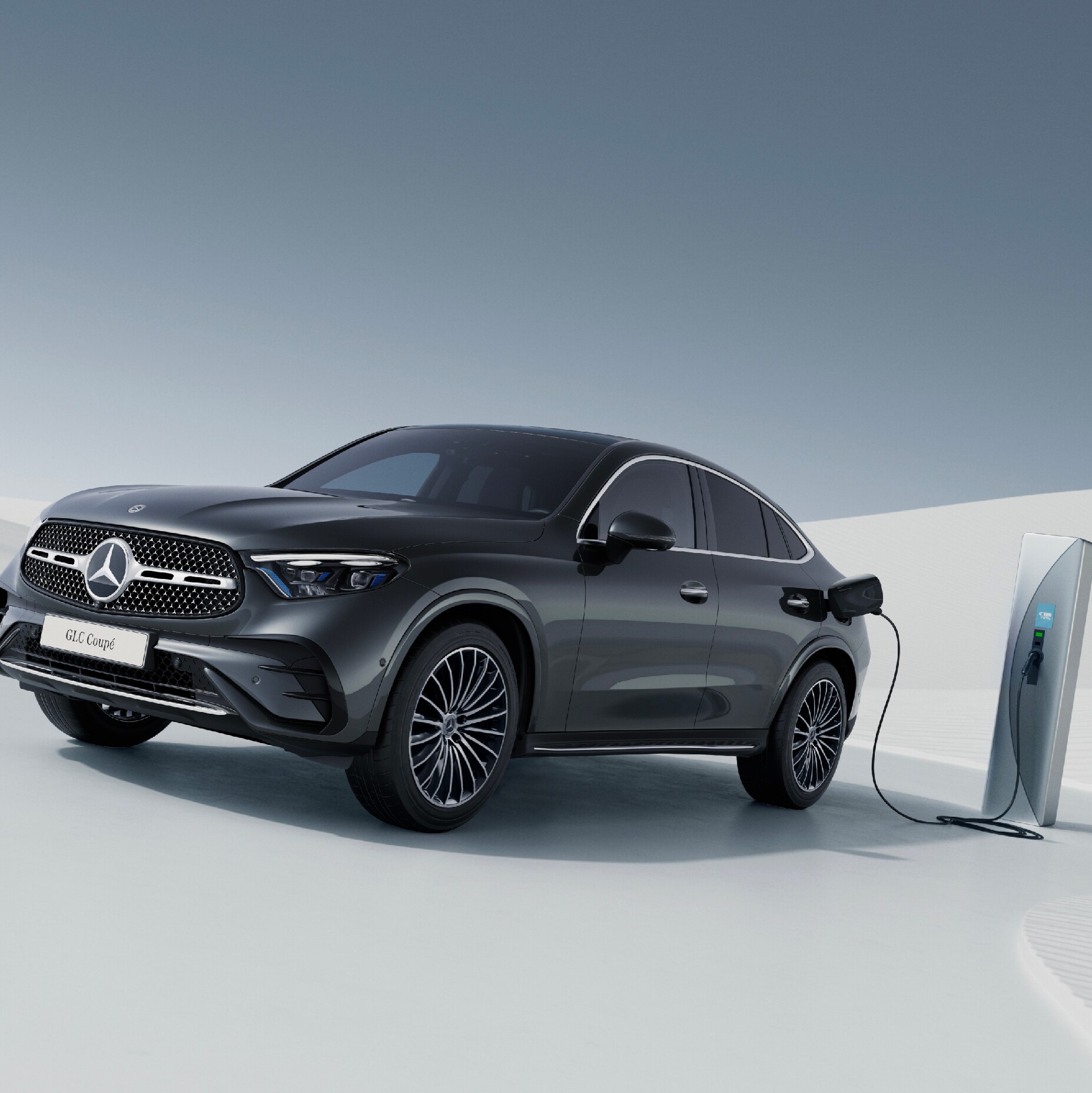 Exterior view of the new Mercedes-Benz GLC Coupé.